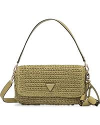 Guess - Ofelia Woven Shoulder Bag - Lyst