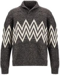 Herno - Jersey con motivo en zigzag - Lyst