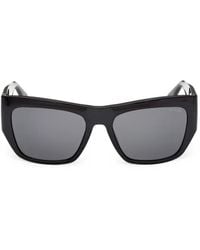 Guess - Logo-Plaque Rectangle-Frame Sunglasses - Lyst