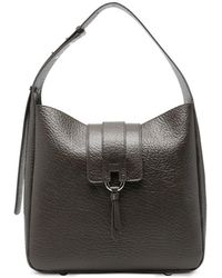 Hogan - Grained-Leather Buckle-Detail Tote Bag - Lyst