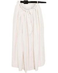 Toga - Belted Twill Skirt - Lyst