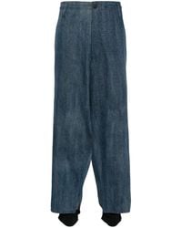 Yohji Yamamoto - Layered Wide-leg Cotton Trousers - Lyst