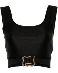 Just Cavalli - Logo-Straps Crop Top - Lyst
