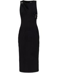 Versace Jeans Couture - Cut-Out Buckle Midi Dress - Lyst