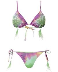 Twinset - Bikinitop Met Tie-Dye Print - Lyst