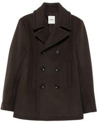 Sandro - Double-Breasted Wool Pea Coat - Lyst