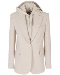 Eleventy - Hooded Single-Breasted Blazer - Lyst
