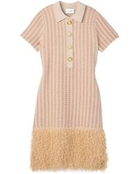 St. John - Lurex-knit Polo Dress - Lyst