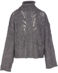 Liu Jo - Openwork Embellished Sweater - Lyst