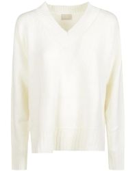 Drumohr - V-Neck Ribbed-Trim Sweater - Lyst