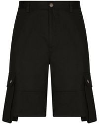 Dolce & Gabbana - Knee-Length Cotton Bermuda Shorts - Lyst