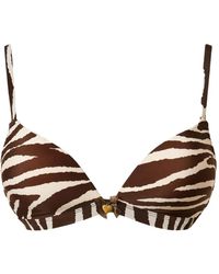 Twinset - Zebra-Print Triangle Bra - Lyst