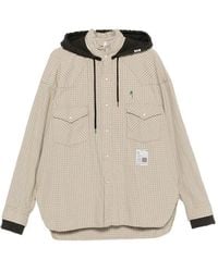 Maison Mihara Yasuhiro - Check-Pattern Hooded Shirt Jacket - Lyst