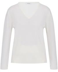 Max Mara - Vネック ウールニットトップ - Lyst