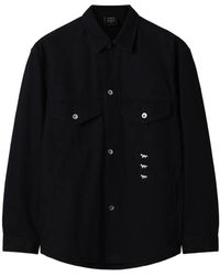 Maison Kitsuné - Fox-Embroidered Cotton Shirt Jacket - Lyst