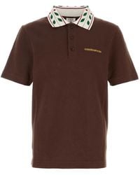 CASABLANCA - Laurel Piqué Polo Shirt - Lyst