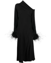 16Arlington - Adelaide Feather Trim Midi Dress - Lyst