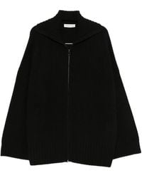 Frankie Shop - Ribbed-Knit Zip-Up Cardigan - Lyst
