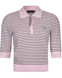 Liu Jo - Striped-Pattern Polo Top - Lyst