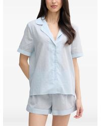 Guess - Emile Logo-Jacquard Short-Sleeve Pajamas - Lyst