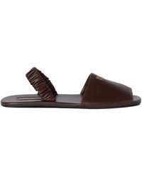 Miu Miu - Ruches Slingback Sandals - Lyst