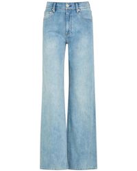 Alice + Olivia - Chic Faded Wide-Leg Jeans - Lyst