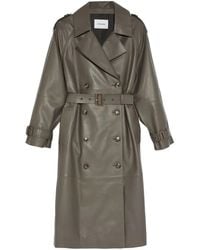 Yves Salomon - Trenchcoat Aus Leder - Lyst