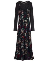 Desigual - Floral-Print Maxi Dress - Lyst