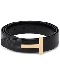 Tom Ford - Tプレート レザーベルト - Lyst