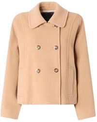 Pinko - Double-Breasted Pea Coat - Lyst