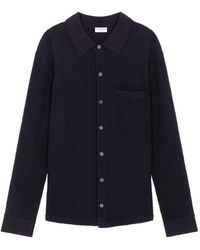 Fursac - Waffle-Knit Button-Up Polo Shirt - Lyst