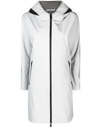 Herno - Hooded Zip-Fastening Coat - Lyst