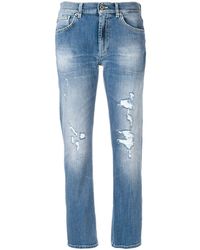 Dondup Jeans slim con effetto schiarito - Blu