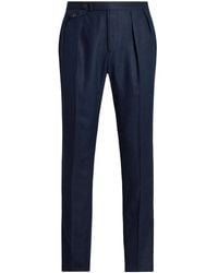 Polo Ralph Lauren - Pleat-Detail Linen Trousers - Lyst