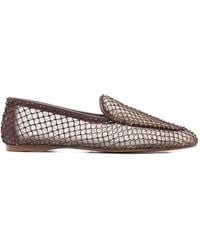 forte_forte - Strass Mesh Loafers - Lyst