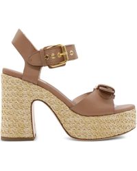 Agl Attilio Giusti Leombruni - Sandali Sista Buckles Con Plateau 100Mm - Lyst