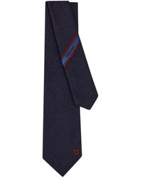 Ferragamo - Cravate À Logo Brodé - Lyst