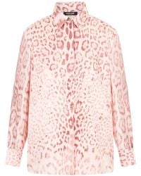 Roberto Cavalli - Jaguar Print Silk Shirt - Lyst