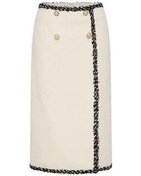 Rebecca Vallance - Jacquie Faux-Pearl Button Skirt - Lyst