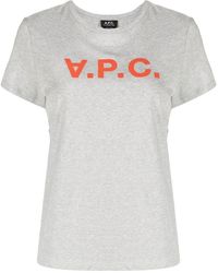 A.P.C. - T-Shirt mit Logo-Print - Lyst