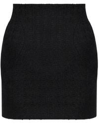 McQueen - Padded-Hip Tweed Mini Skirt - Lyst