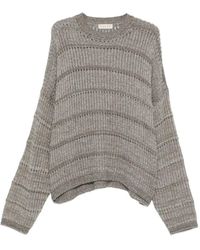 Paura - Gestreifter Efesto Strickpullover - Lyst