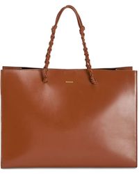 Jil Sander - Tangle Tote Bag Mit Geprägtem Henkel - Lyst
