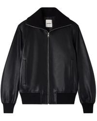 Sandro - Zip-Up Leather Jacket - Lyst