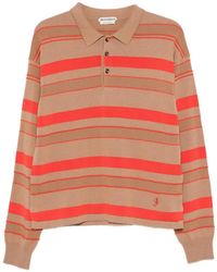 JW Anderson - Striped Logo-Embroidered Polo Shirt - Lyst