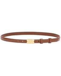 Ganni - Kat Logo-Plaque Belt - Lyst