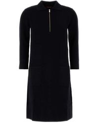 Max Mara - Midnight Viscose Blend Dress - Lyst
