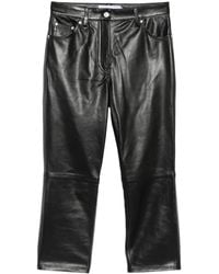 IRO - Pantalon En Cuir À Coupe Courte - Lyst