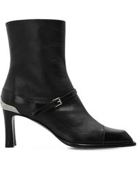 McQueen - Niko Buckle-Strap Ankle Boots - Lyst