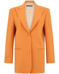 Alberta Ferretti - Single-Breasted Peaked-Lapels Jacket - Lyst